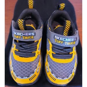 Skechers Tuff Truck Toddler Boys Sneakers Yellow Grey Construction Shoes 400115N